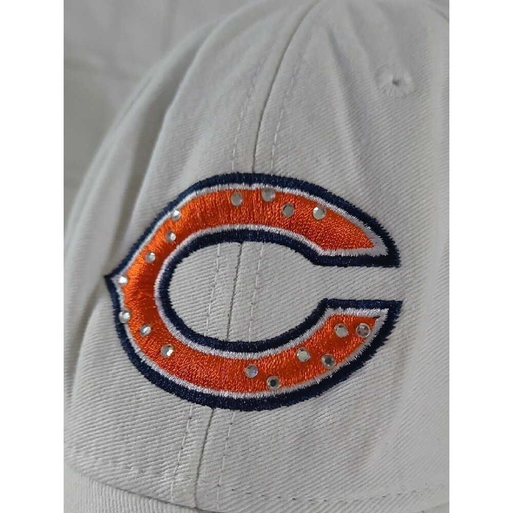 Chicago Bears Woman’s Hat with Rhinestones NFL Adjustable Cap - Picture 3 of 5